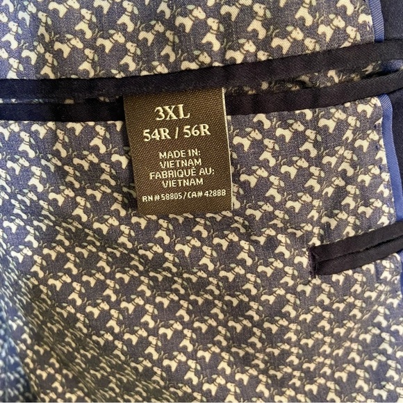 OAK HILL Men's Navy Jacket Blazer 3XL 54R/56R - Picture 5 of 10